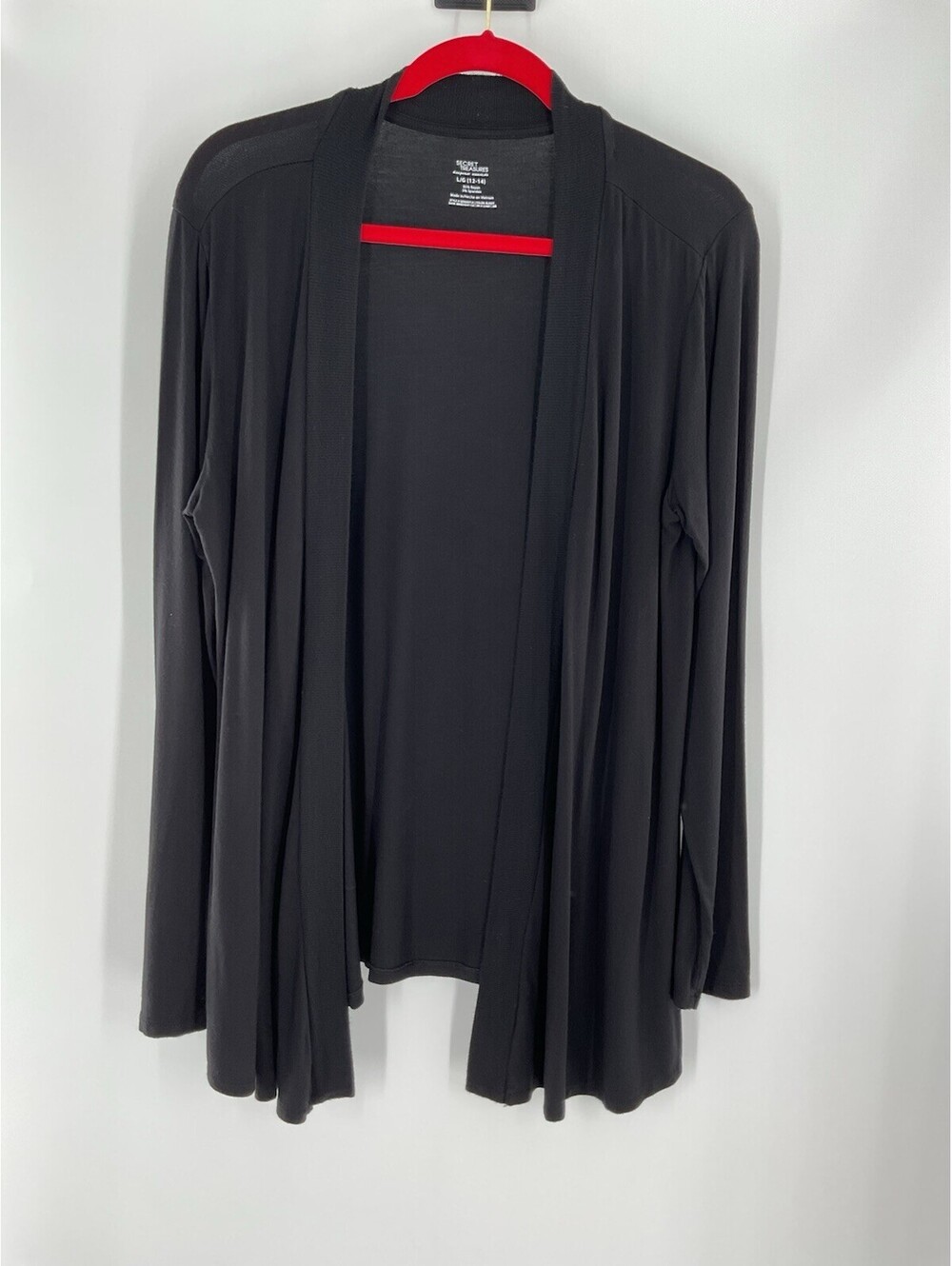 Secret Treasures Women’s Size Large Black Open Shirt Over Shirt Sleepwear 111